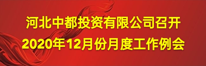 中都投資集團公司召開2020年12月份月度工作例會